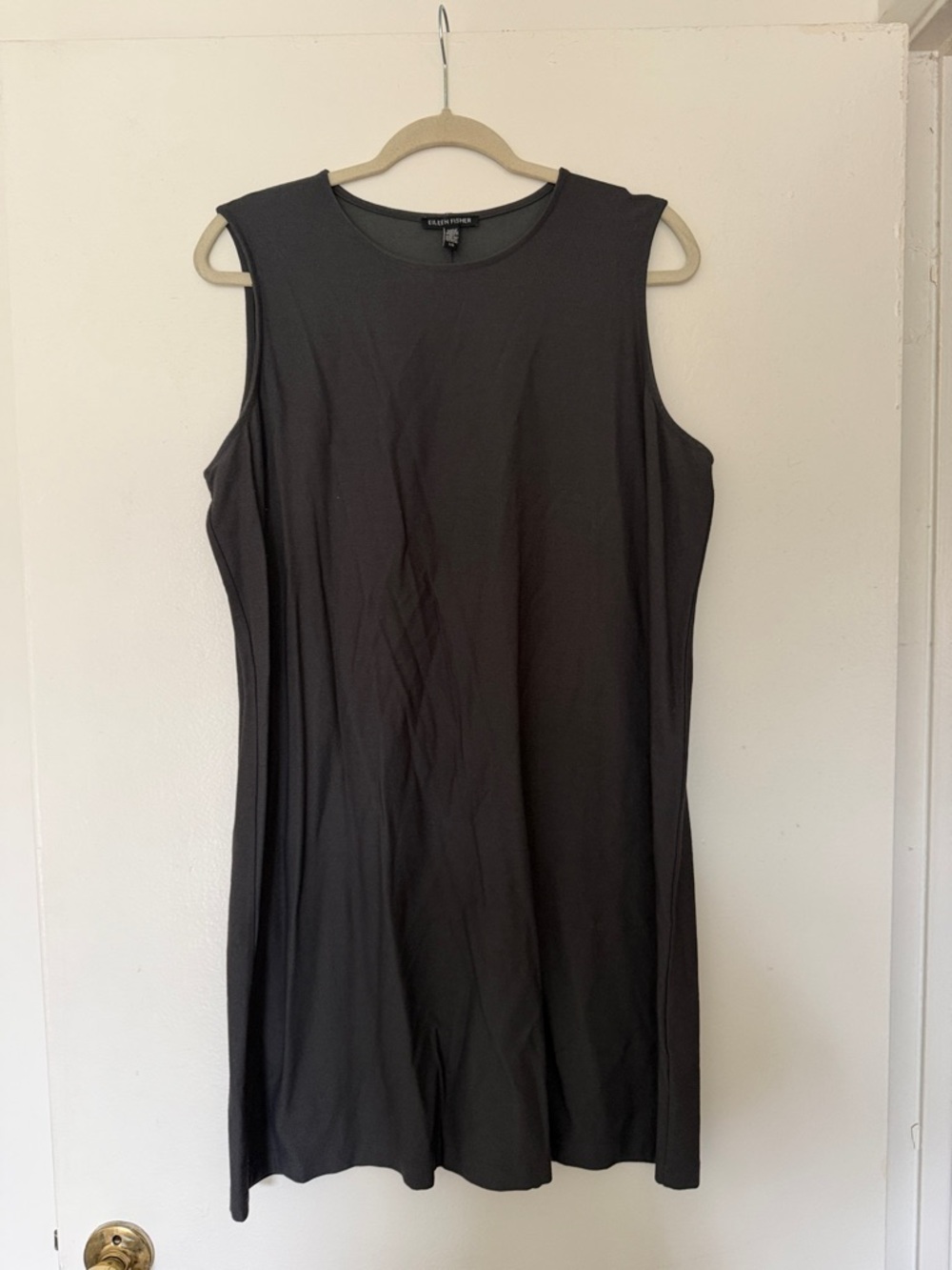 Eileen Fisher Black Sleeveless Midi Dress
